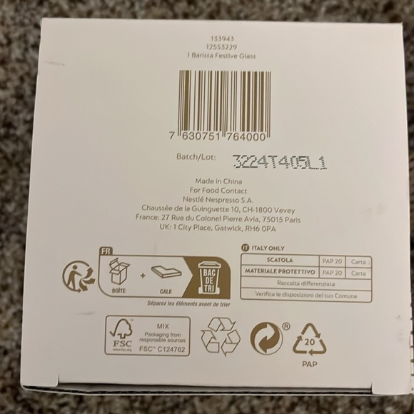 NESPRESSO x fusalp NWT Barista Collection ~ Set of 2 martini/cocktail glasses - Picture 4 of 7